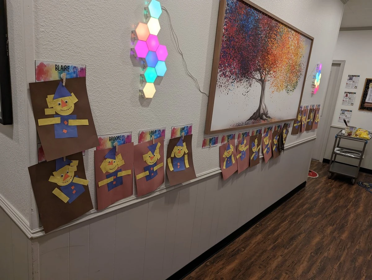 Children expressing creativity through art projects